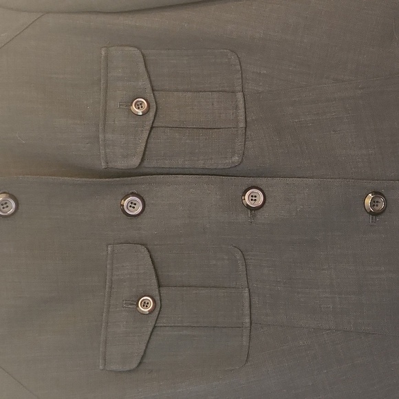 Focus 2000 Women's Vintage Black ButtonFront Mandarin Collar BlazerJacket Size10 - Picture 4 of 16